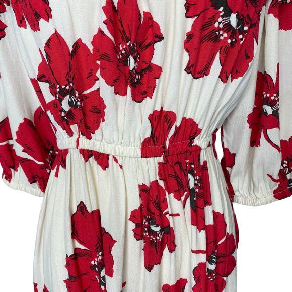 ba&sh kiara Off the Shoulder Floral Mini Dress, size XS - Picture 3 of 4